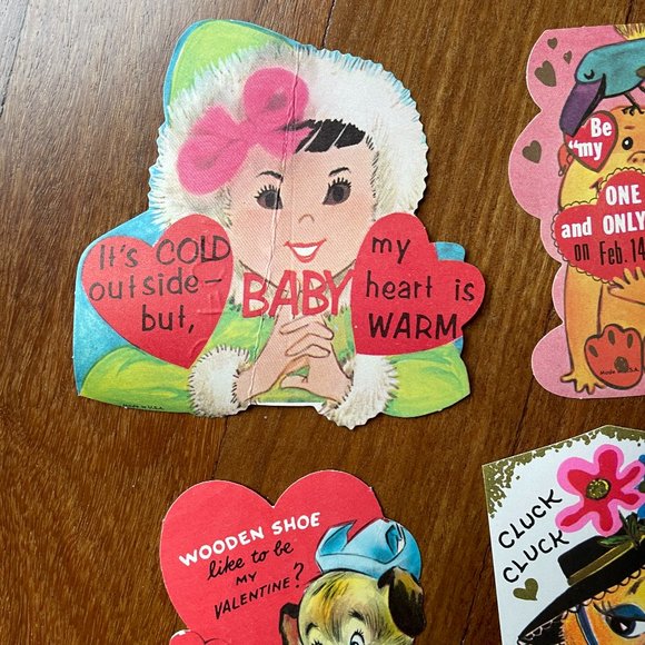 Five (5) Vintage Valentine Exchange Cards - Picture 3 of 6
